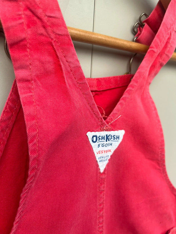 Oshkosh Vintage Red Dungarees 3T