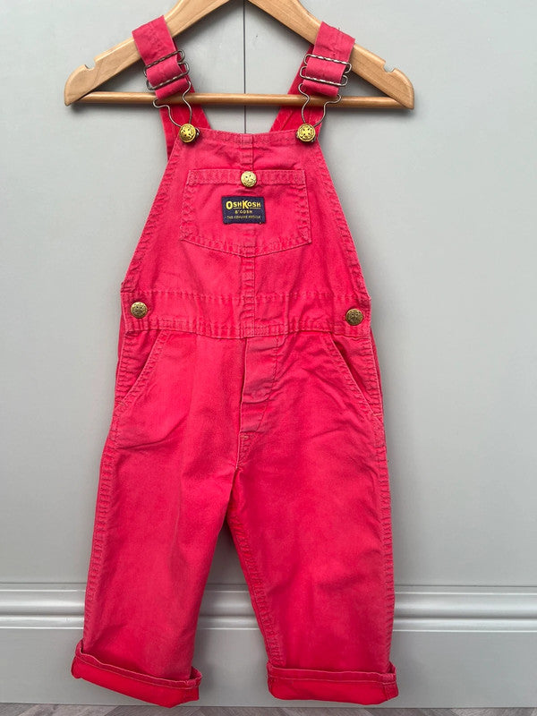 Oshkosh Vintage Red Dungarees 3T
