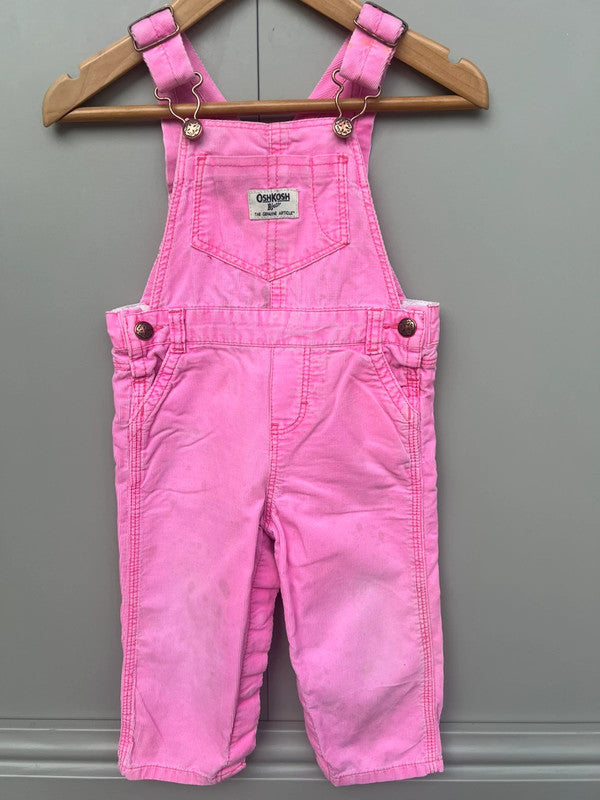 Oshkosh Corduroy Pink Dungarees 18M