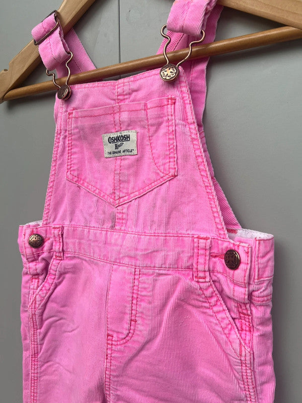 Oshkosh Corduroy Pink Dungarees 18M