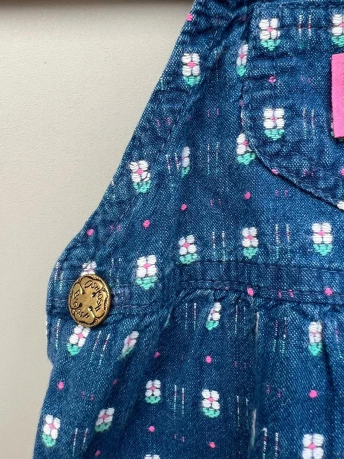 Oshkosh Vintage Floral Dungarees 3/6M