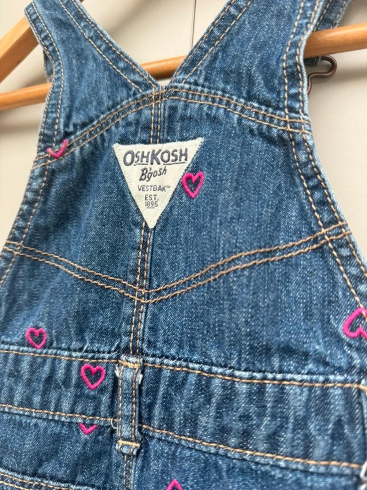 Oshkosh Heart Denim Dungarees 12M