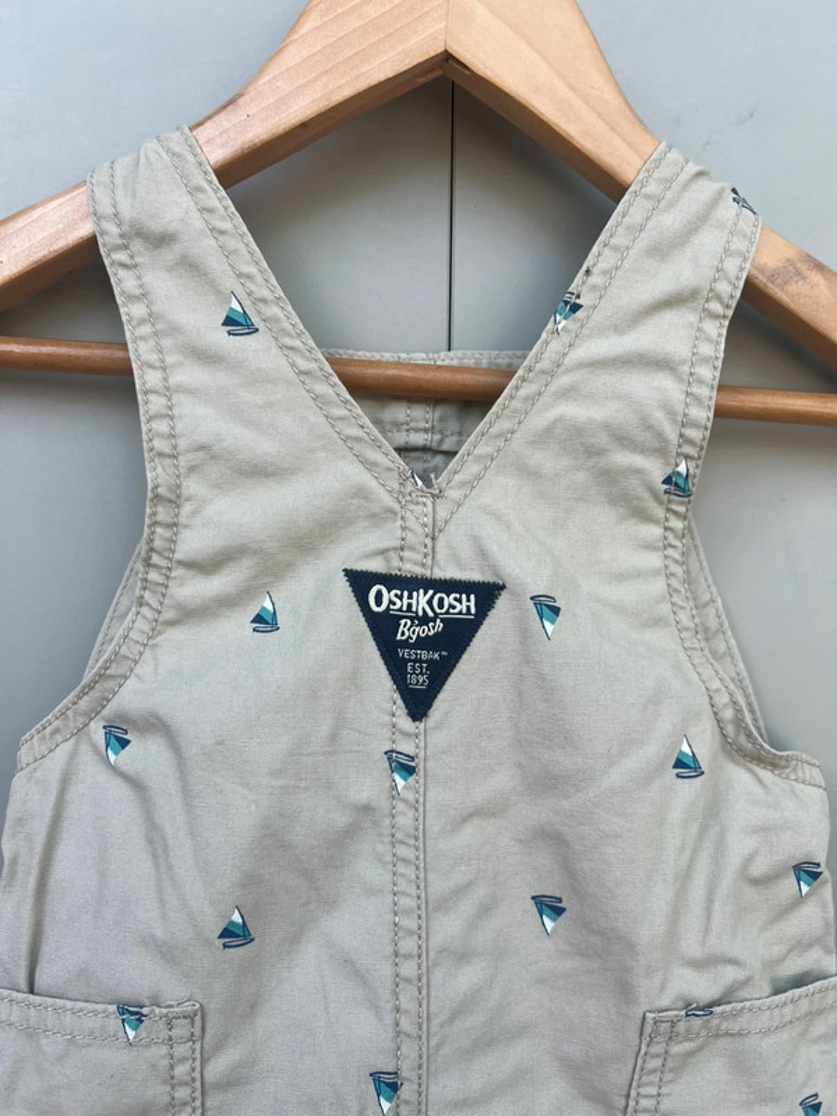 Oshkosh Boat Shortall Dungarees 12M