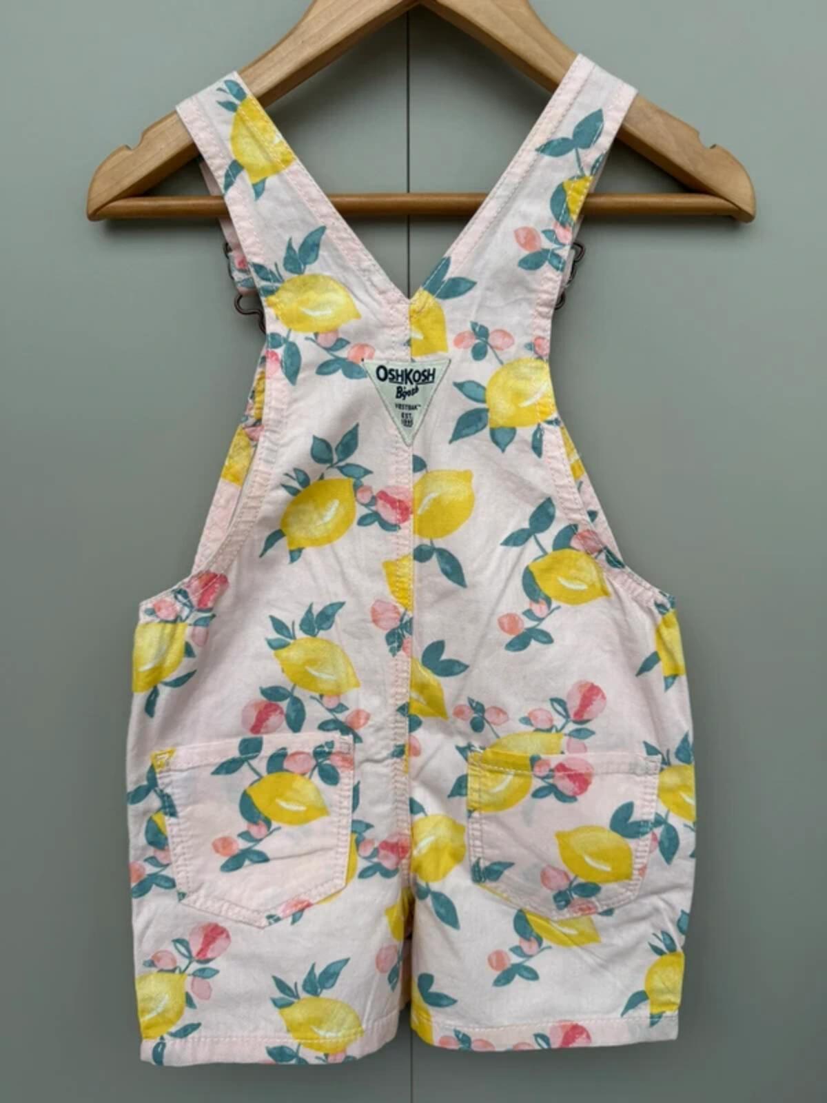 Oshkosh Lemon Pink Dungarees 2T