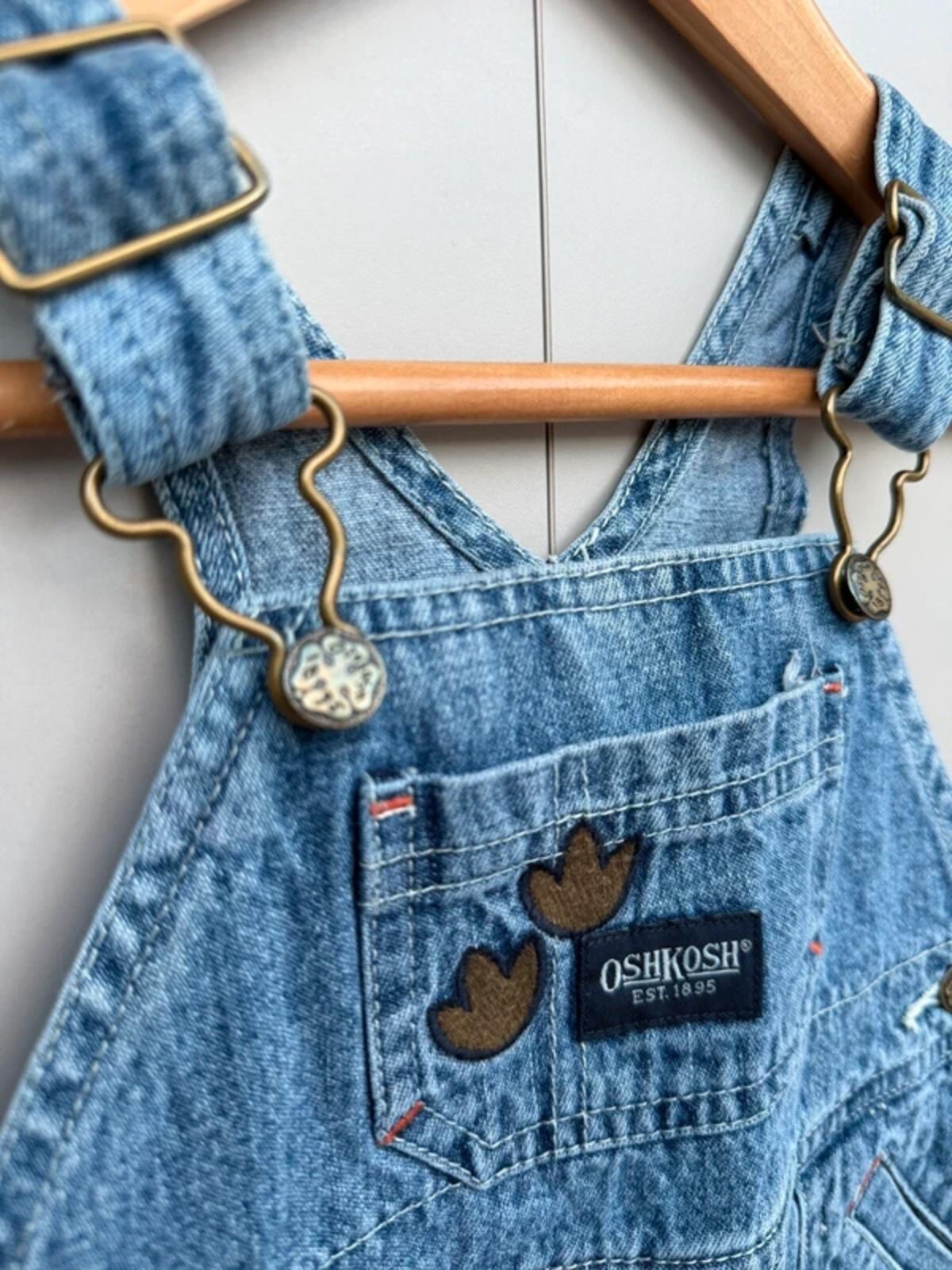 Oshkosh Vintage Dinosaur Dungarees 3-6M