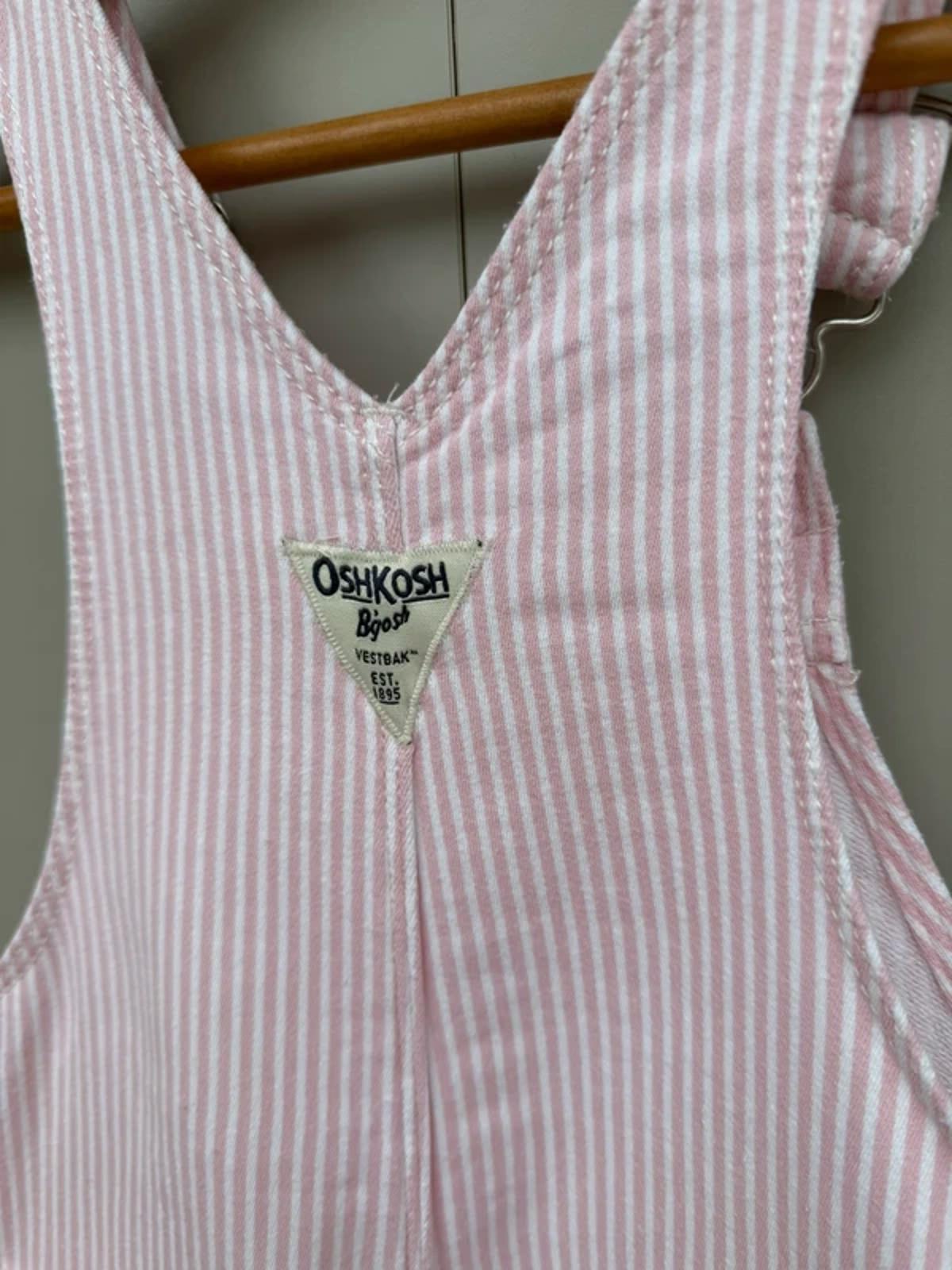 Oshkosh Rose Pink Hickory Dungarees 3T
