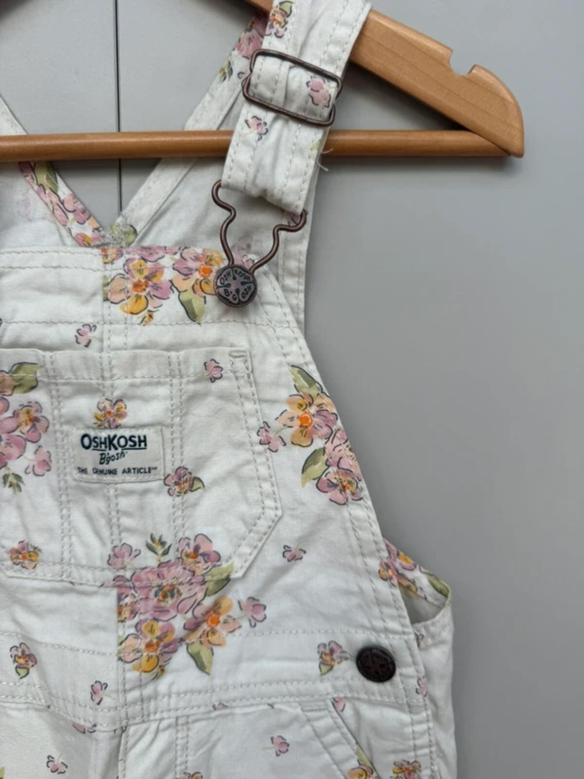 Oshkosh Floral Shortall Dungarees 12M