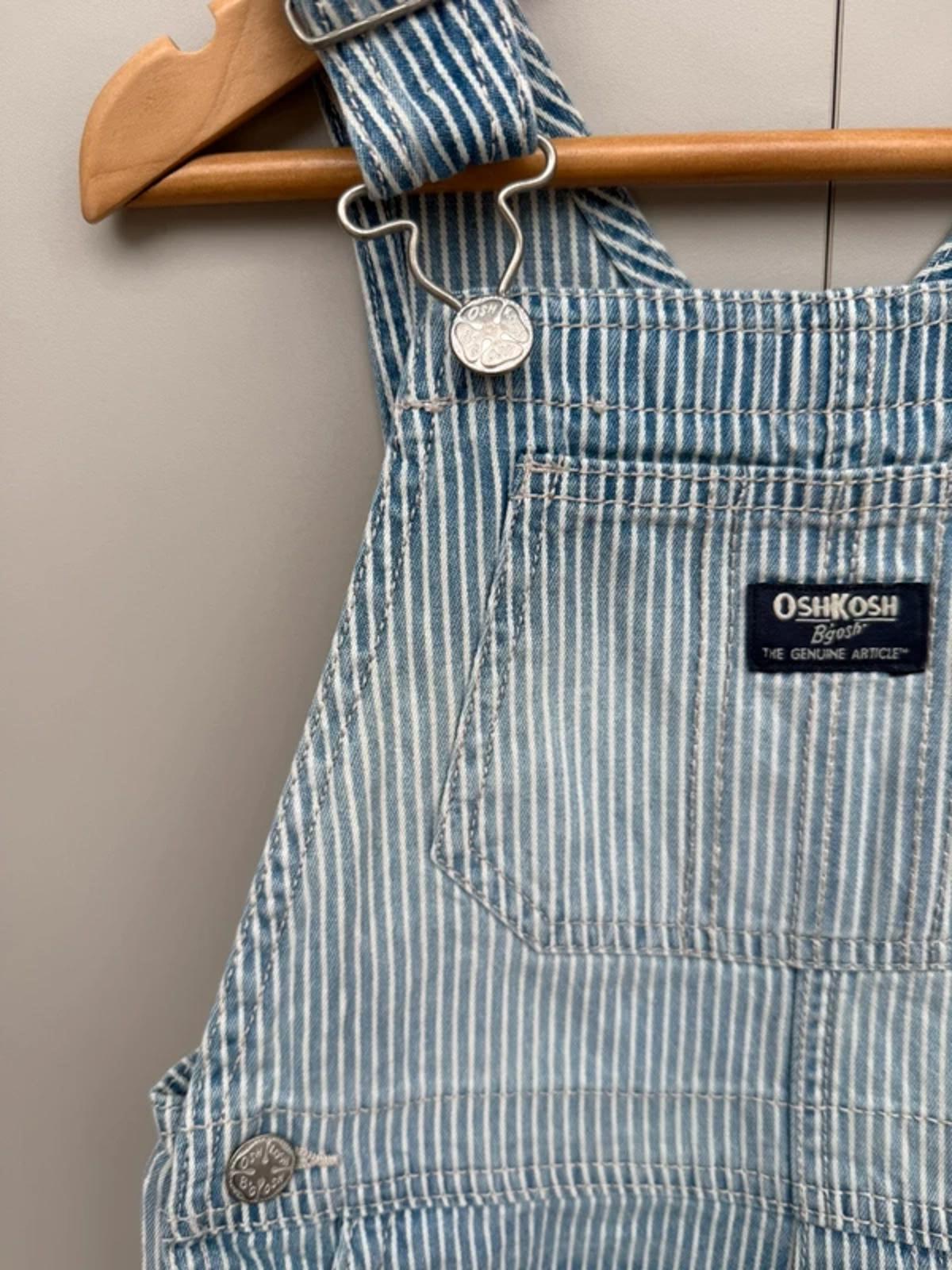 Oshkosh Washed Hickory Dungaree Shortalls 5T