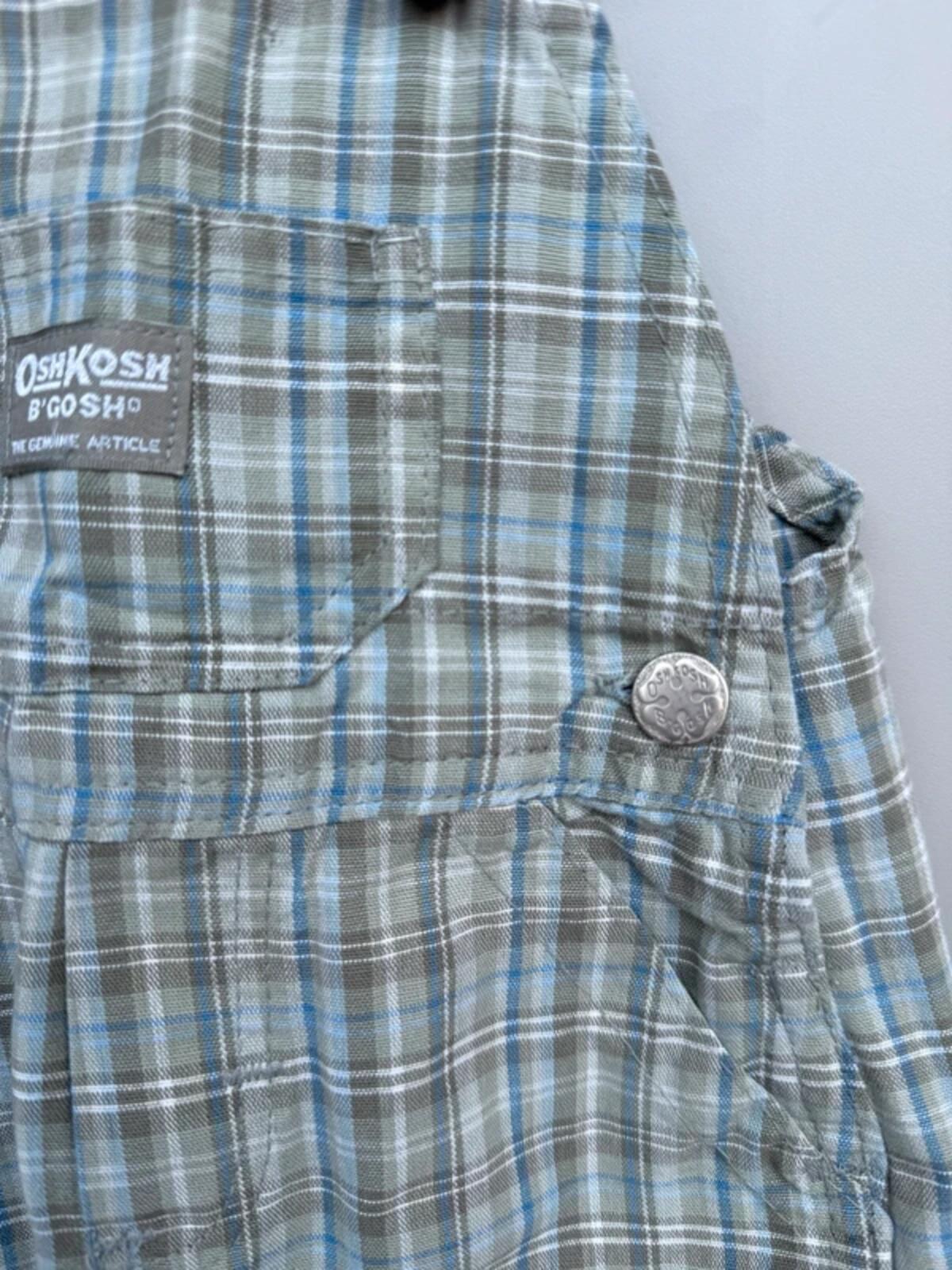 Oshkosh Vintage 90s Check Dungarees 12M