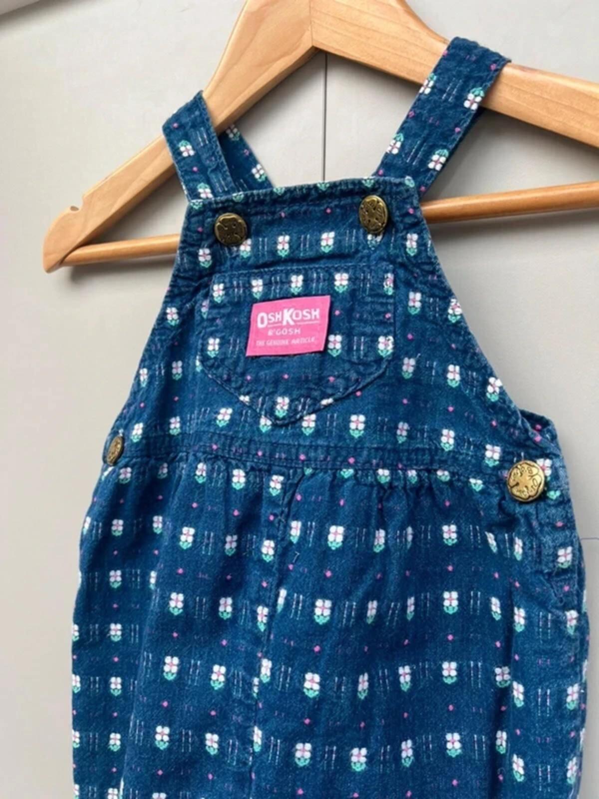 Oshkosh Vintage Floral Dungarees 3/6M