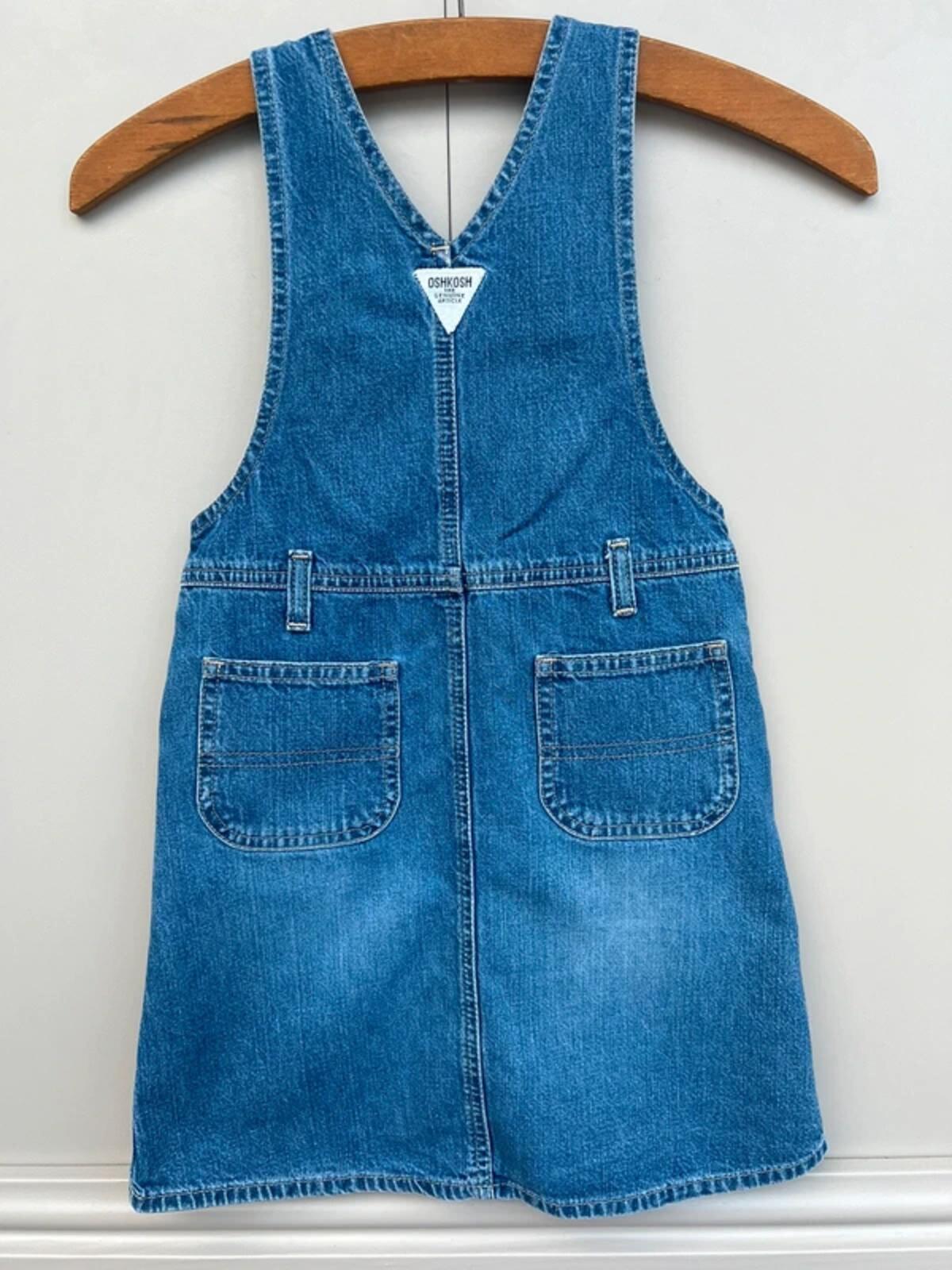 Oshkosh Vintage Classic Denim Dress Girls Age 6
