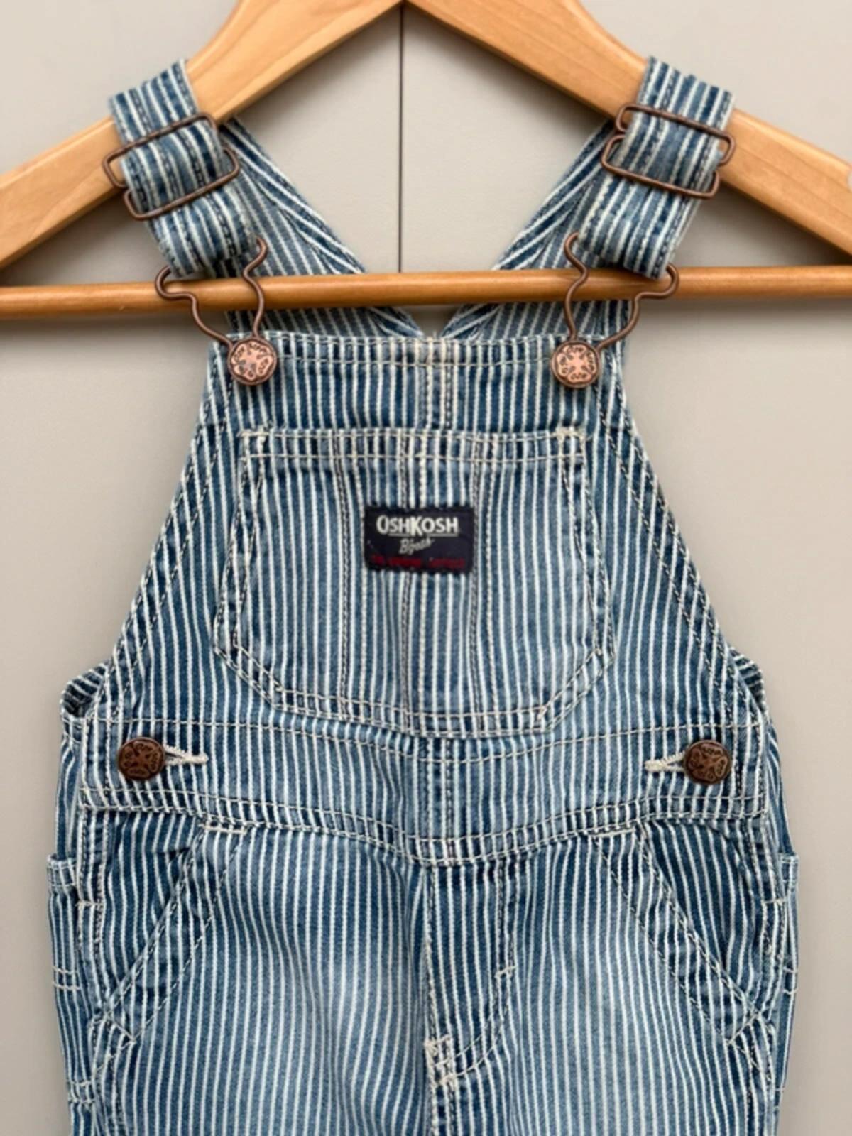 Oshkosh Hickory Shortall Dungarees 9M