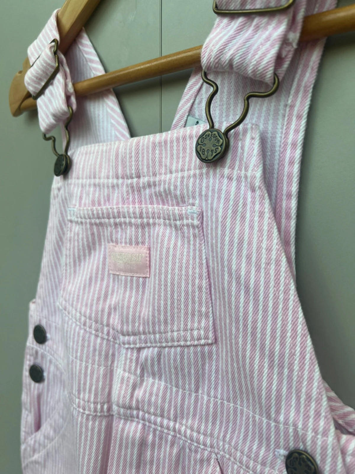 Oshkosh Pink Hickory Dungarees 3T
