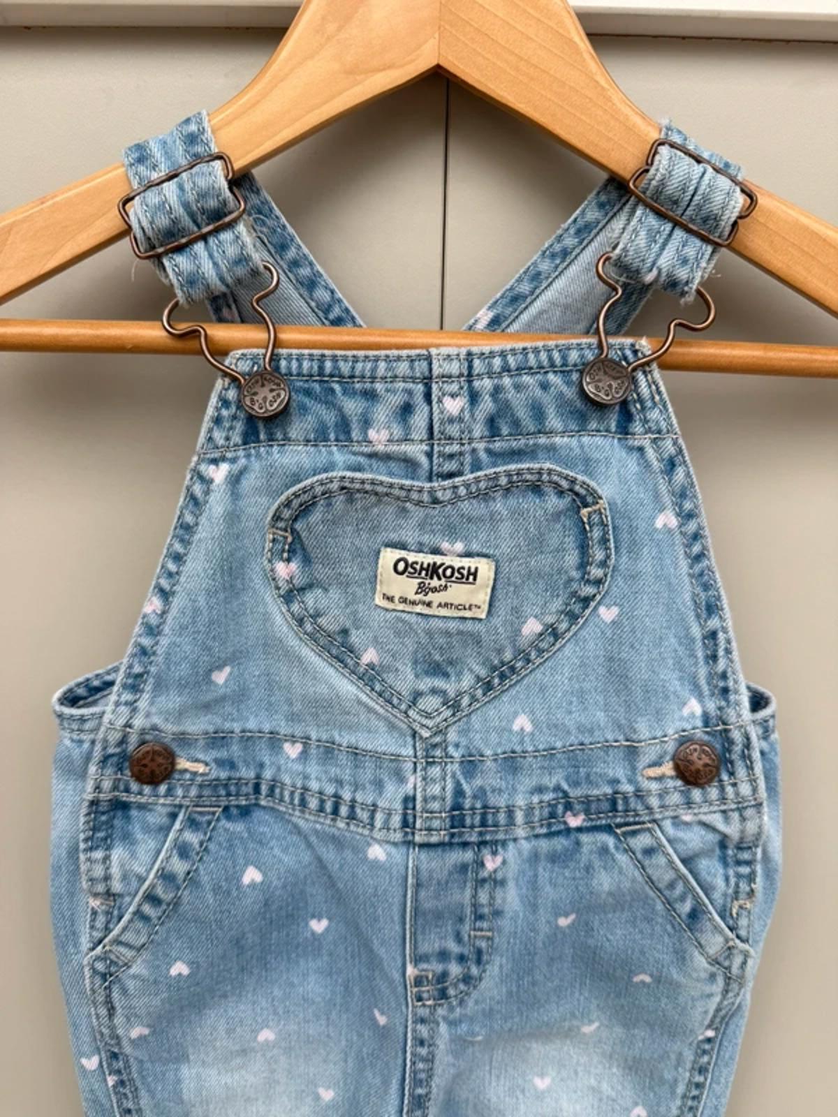 Oshkosh Heart Denim Dungarees 18M
