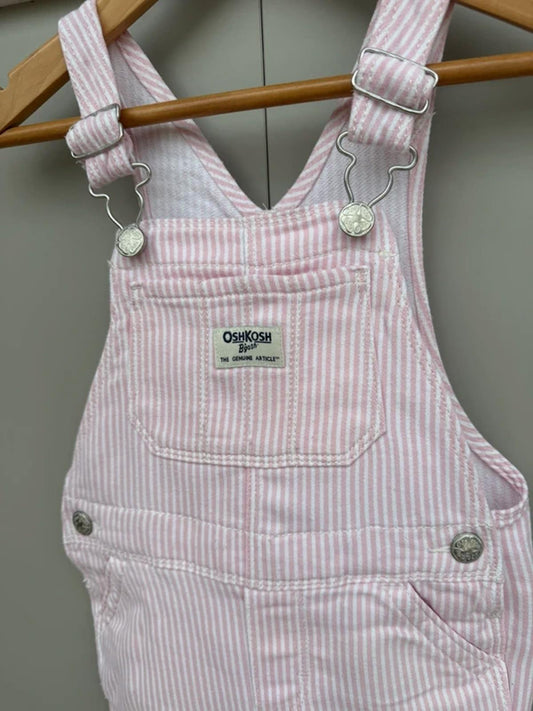 Oshkosh Rose Pink Hickory Dungarees 3T