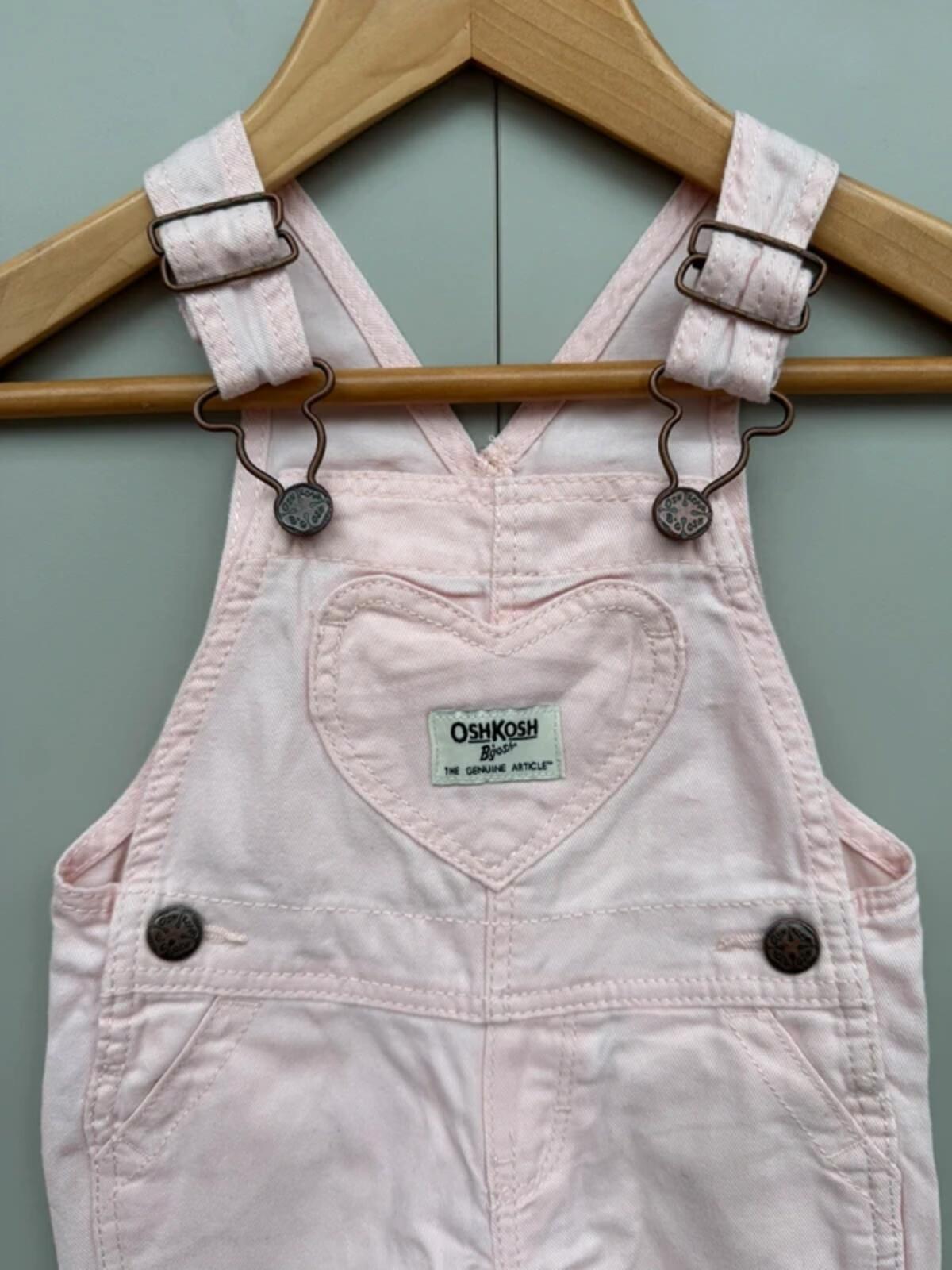 Oshkosh Rose Pink Dungarees 3M