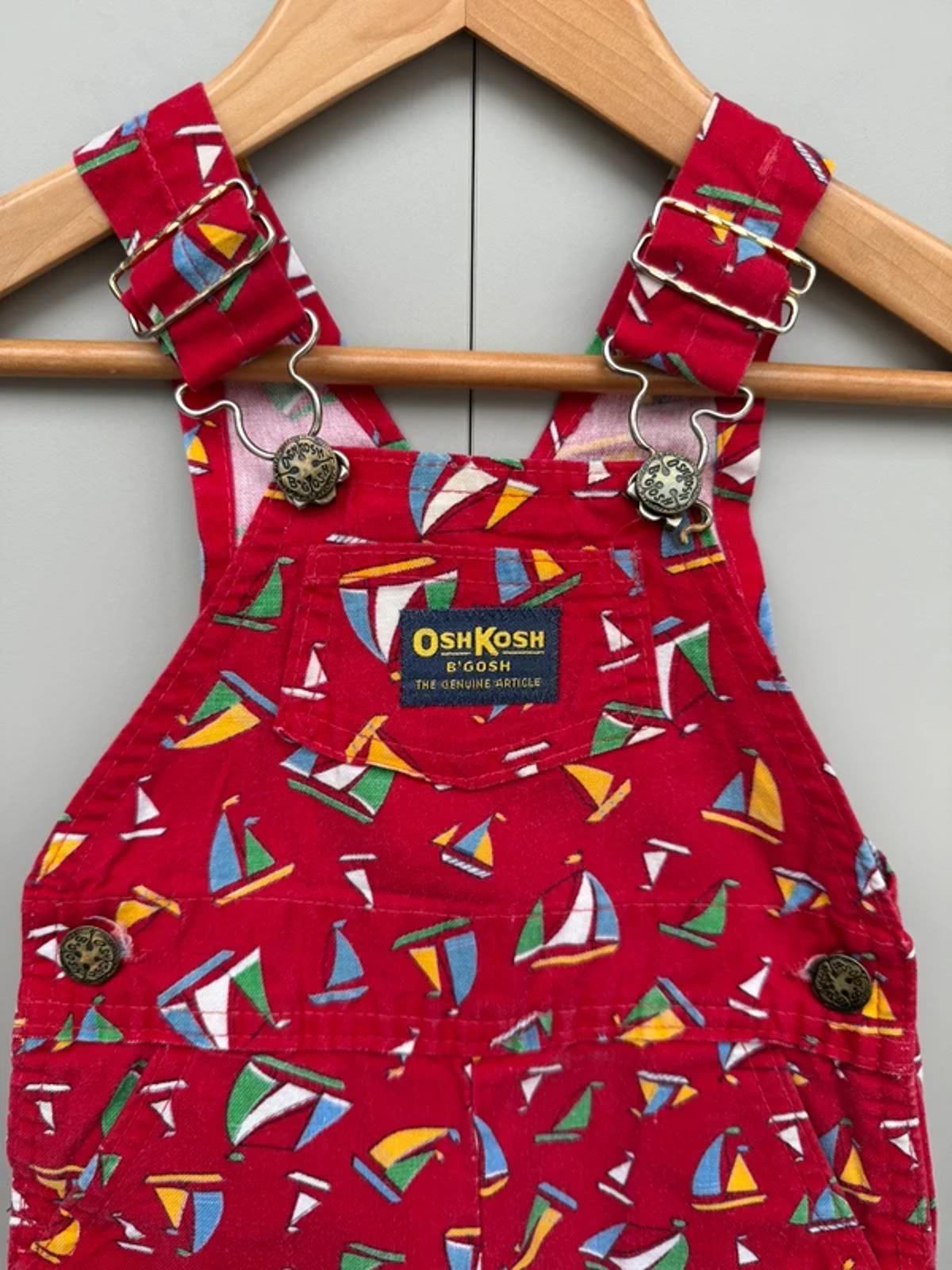 RARE Oshkosh 80S USA Vintage Sail Boat Dungarees 18M