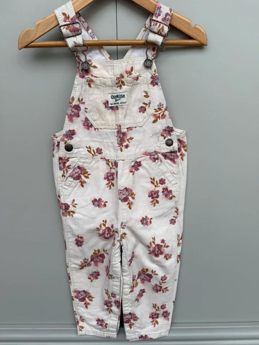 Oshkosh Floral Cotton Dungarees 18M