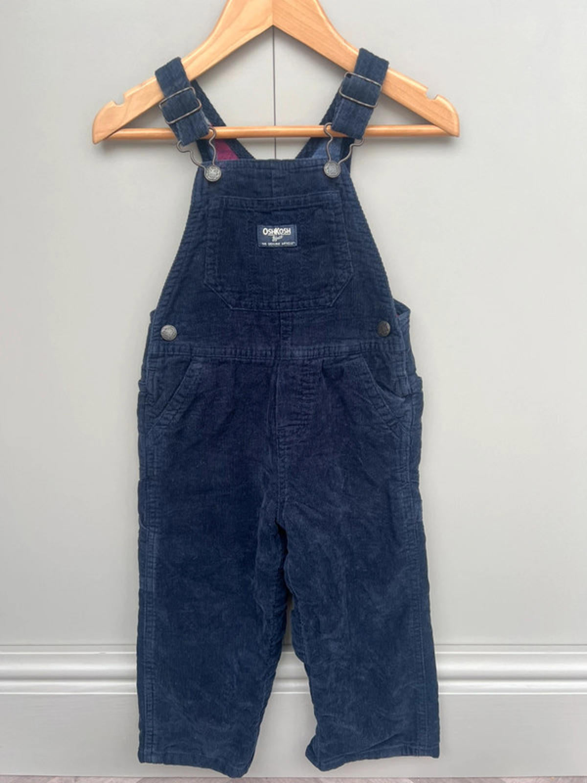 Oshkosh Navy Corduroy Dungarees 24M