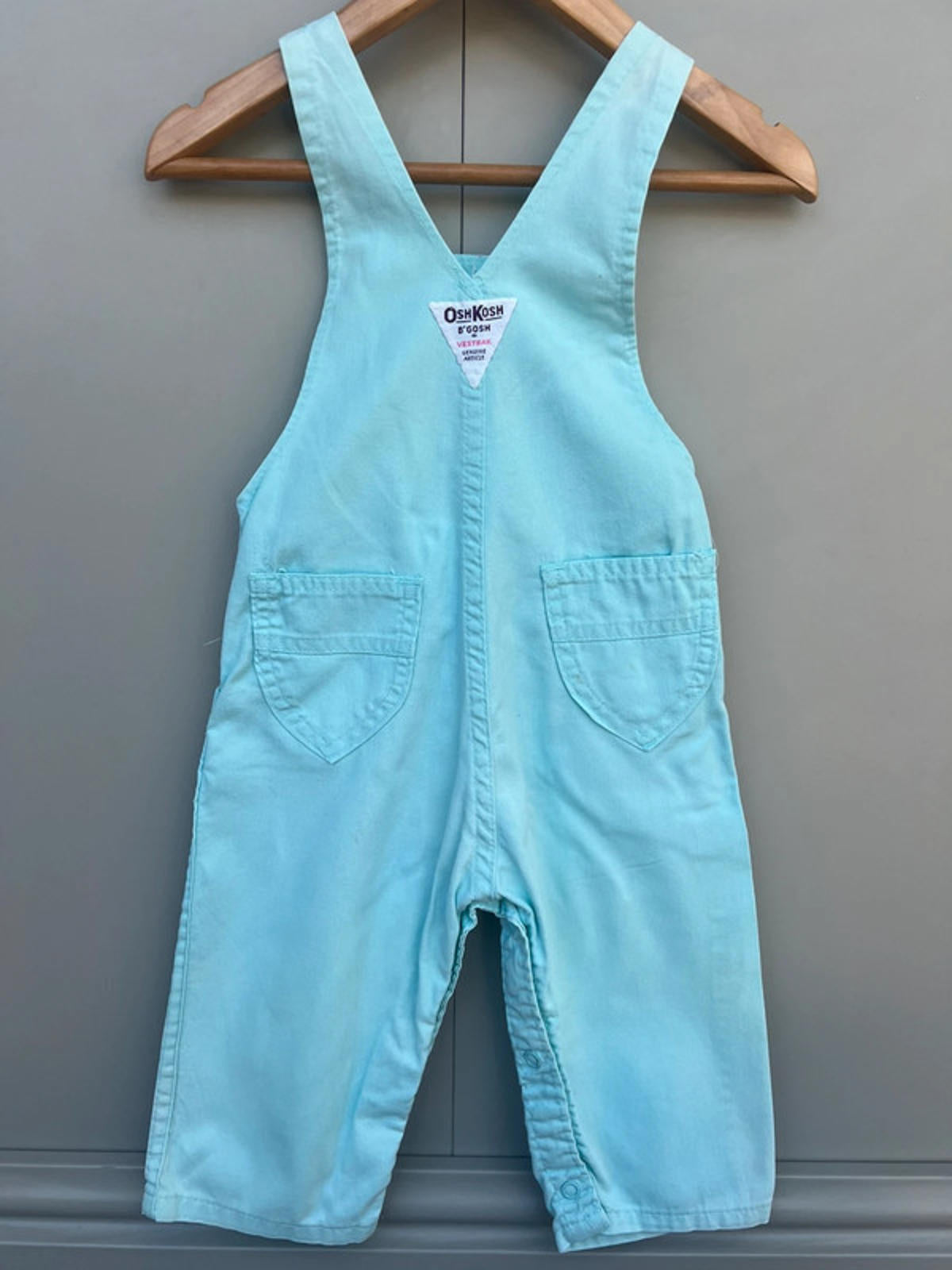 Oshkosh Vintage Turquoise Dungarees 24M