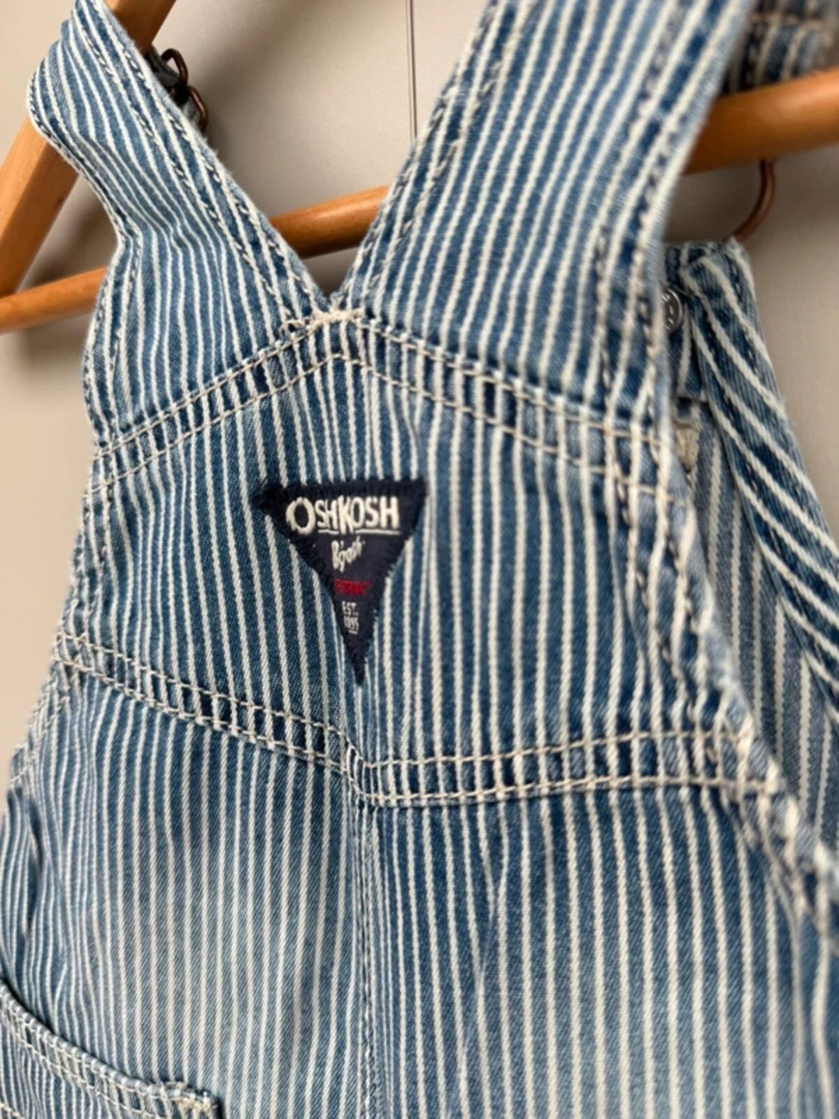 Oshkosh Hickory Shortall Dungarees 9M