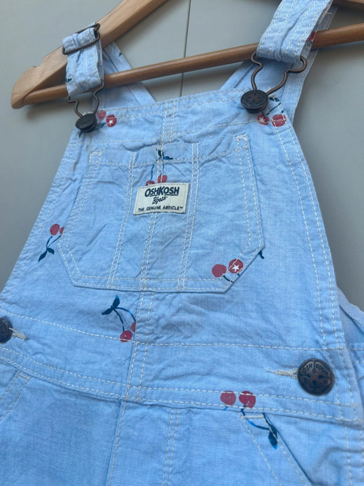 Oshkosh Cherry Shortalls 4T