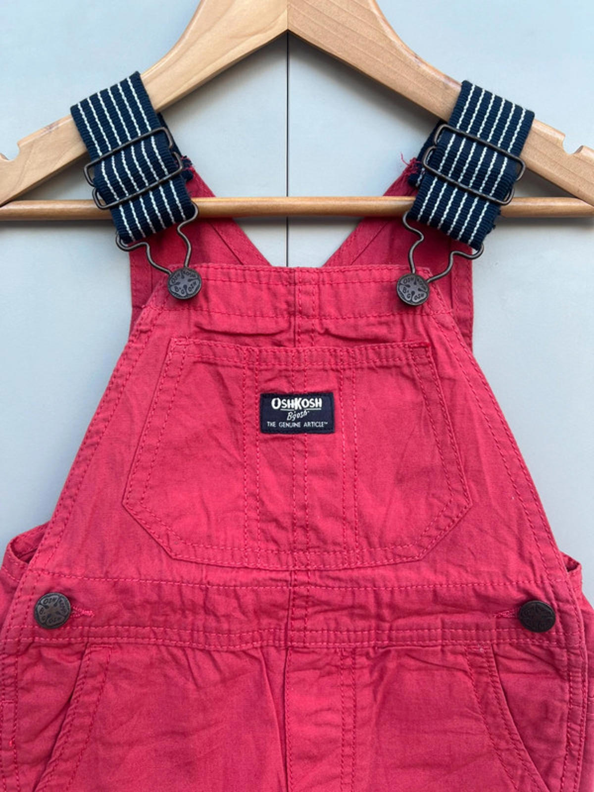 Oshkosh Red Shortall Dungarees 2T