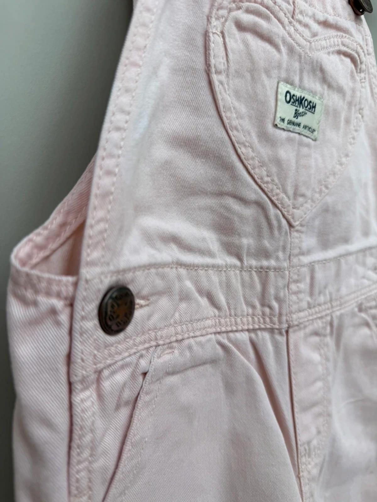 Oshkosh Pink Rose Heart Dungarees 3T