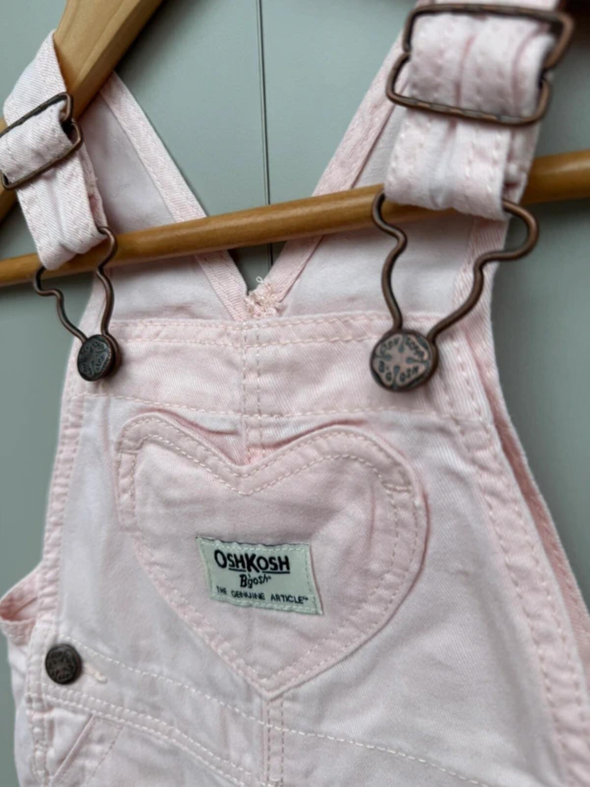 Oshkosh Rose Pink Dungarees 3M