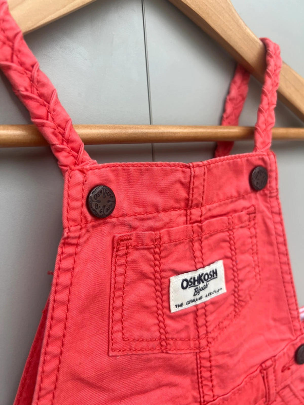 Oshkosh Coral Dungarees 12M