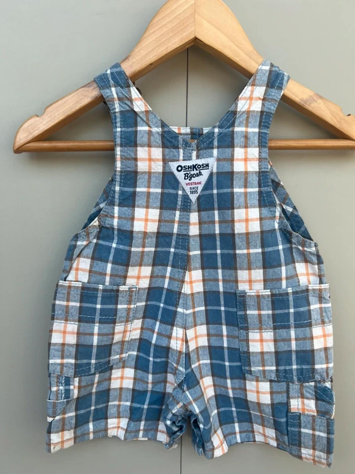 Oshkosh Check Shortall Dungarees 3M