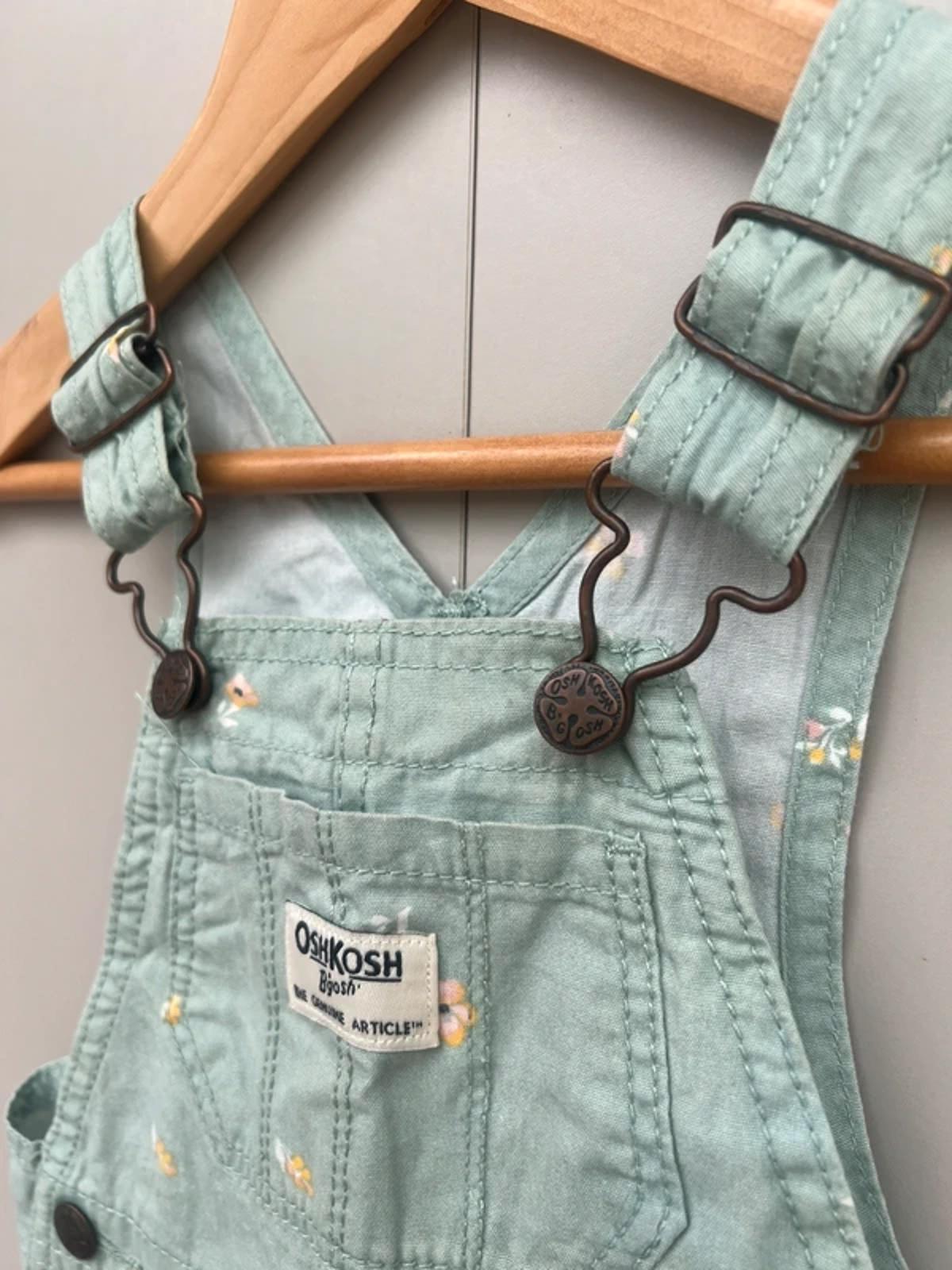 Oshkosh Floral Dungaree Shortalls 18M