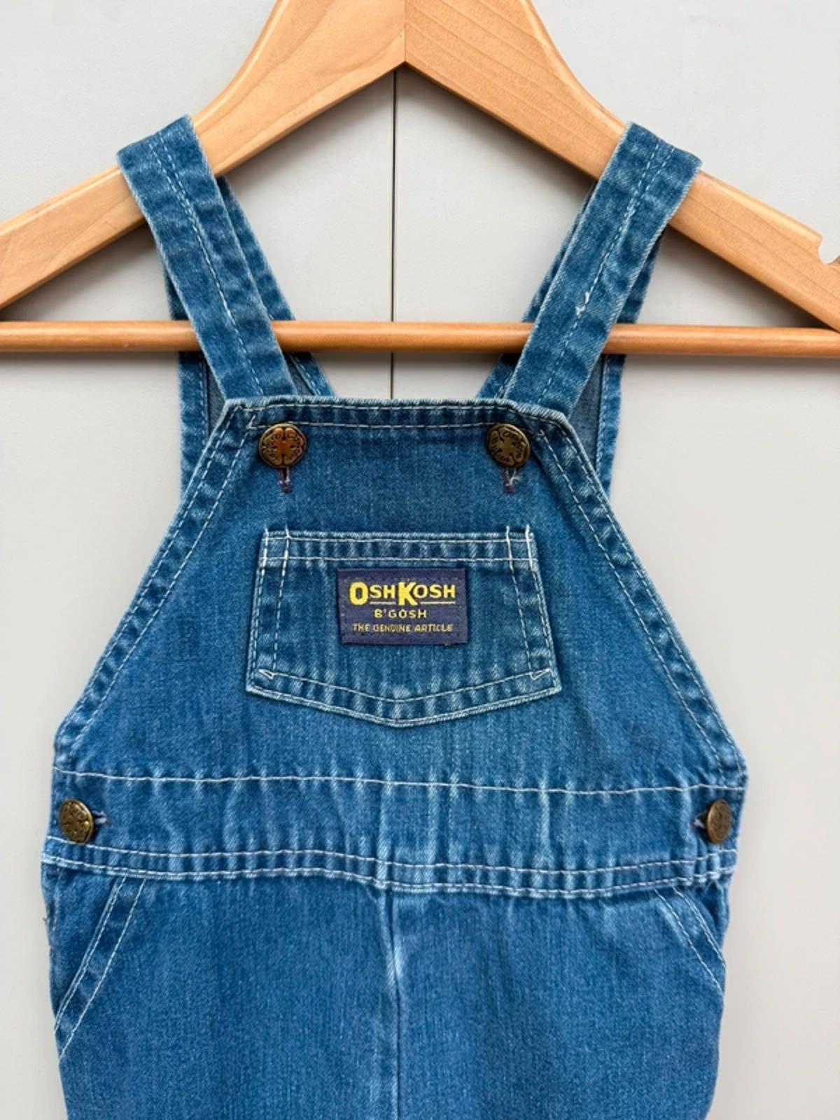 Oshkosh Vintage Denim Suit Dungarees 6/9M