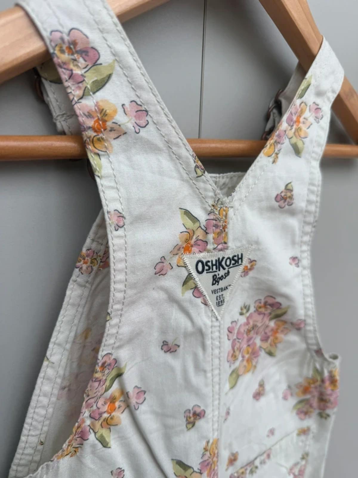 Oshkosh Dungarees Floral Shortalls 18M