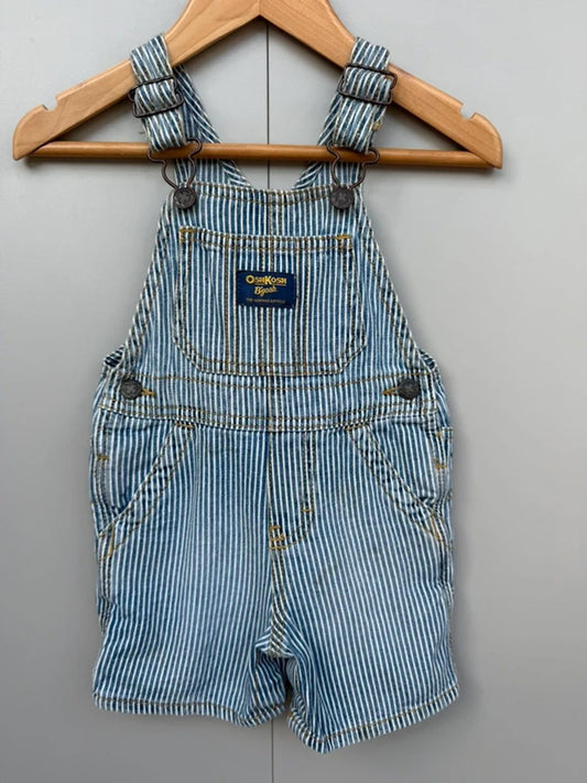Oshkosh Hickory Striped Shortalls 12M
