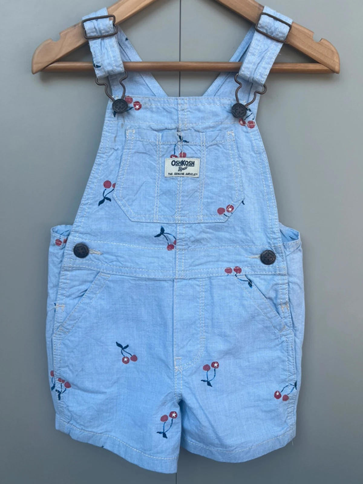 Oshkosh Cherry Shortalls 4T