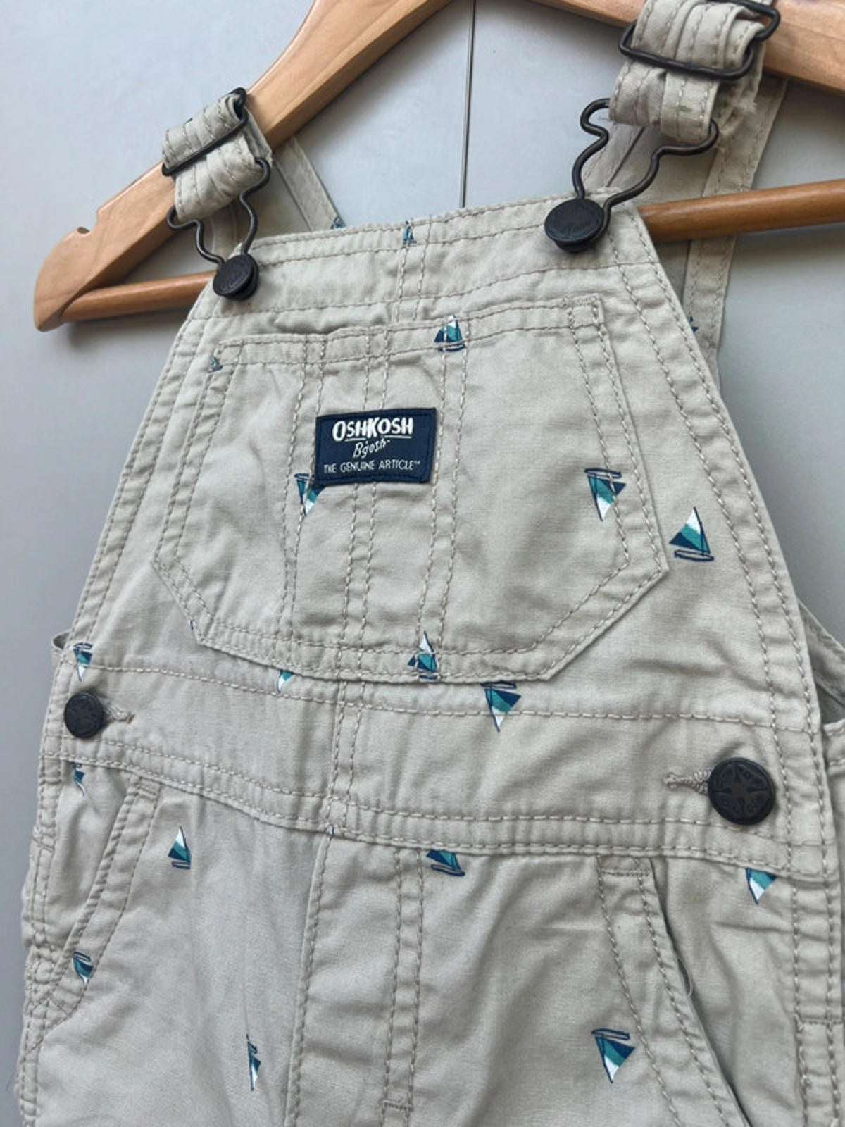 Oshkosh Boat Shortall Dungarees 12M