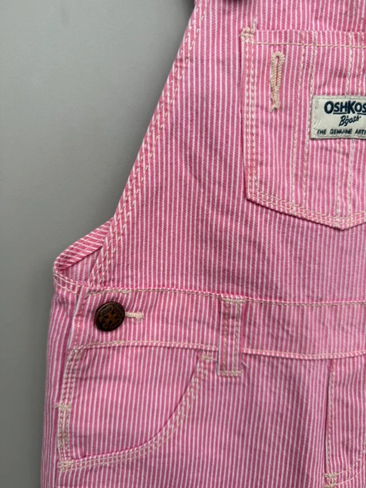 Oshkosh Hickory Pink Shortall Dungarees 24M