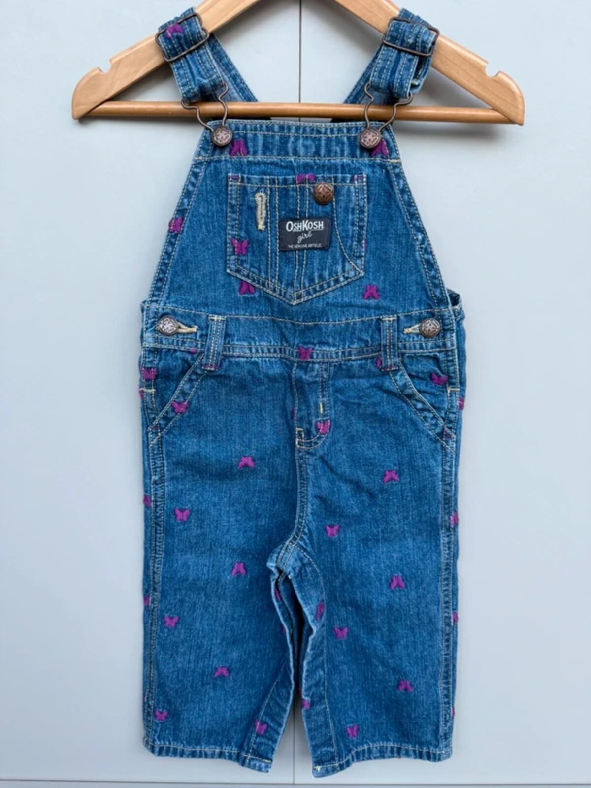 Oshkosh Butterfly Denim Dungarees 12M