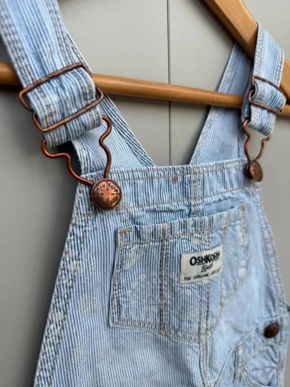 Oshkosh Striped Floral Dungarees 4T