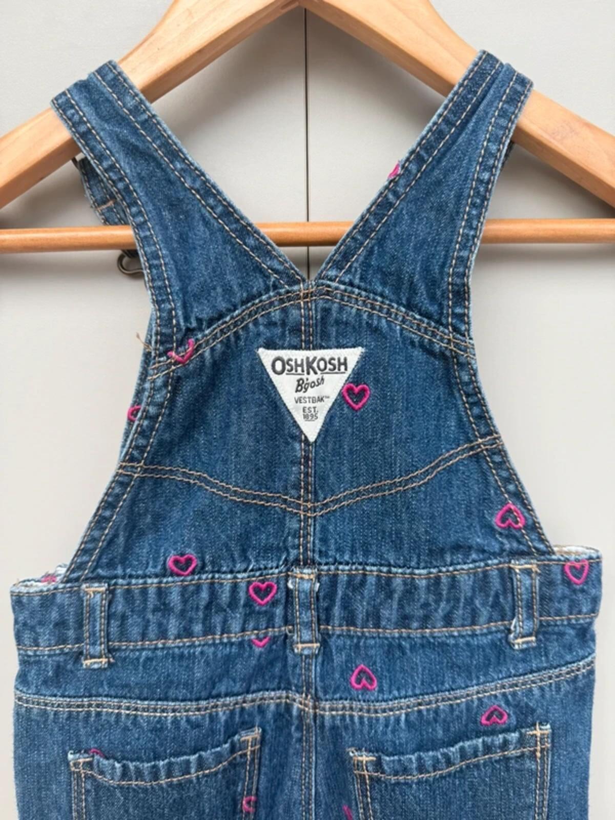Oshkosh Heart Denim Dungarees 12M