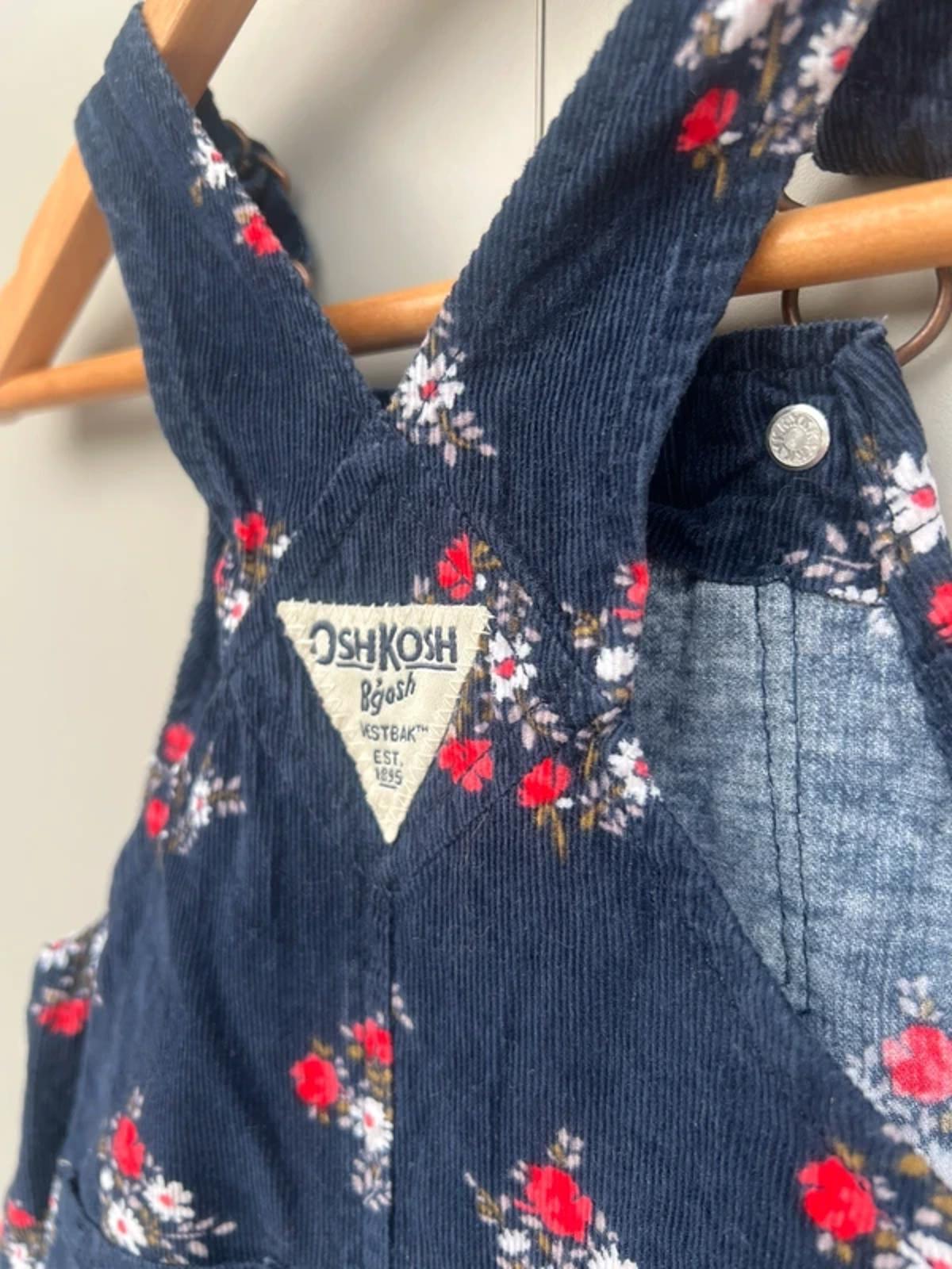 Oshkosh Floral Corduroy Dungarees 18M