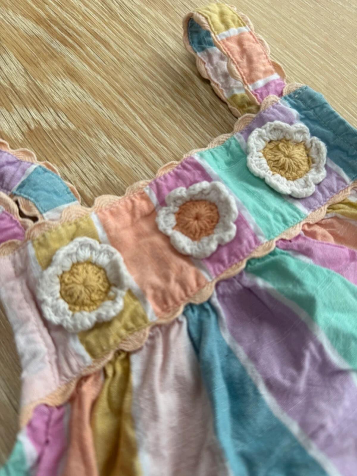Next Striped Floral Crochet Set 2-3Y