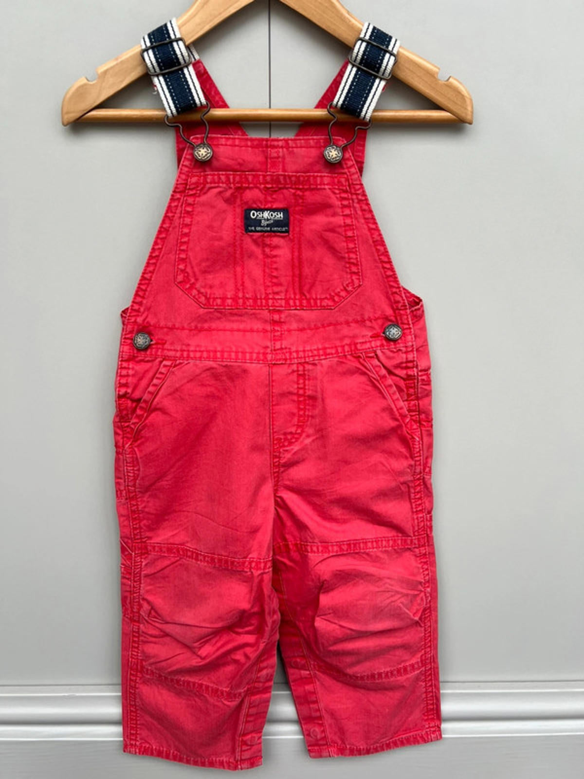 Oshkosh Red Cargo Dungarees 18M