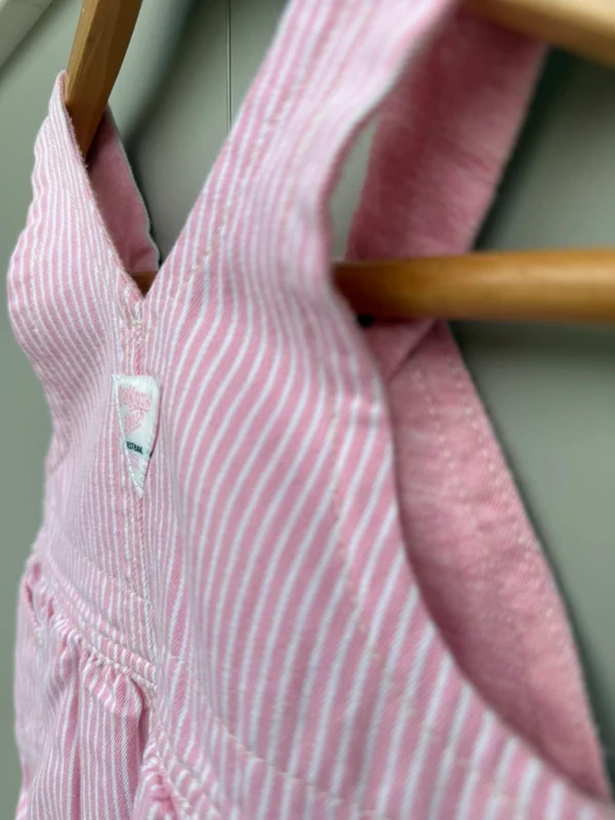 Oshkosh Vintage Pink Hickory Dress 3-6M