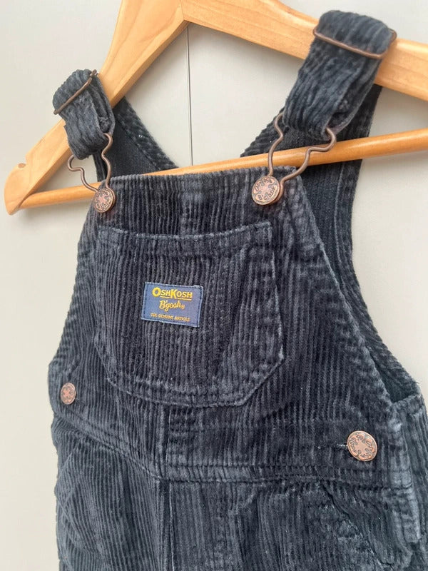 Oshkosh Black Corduroy Dungarees 9M