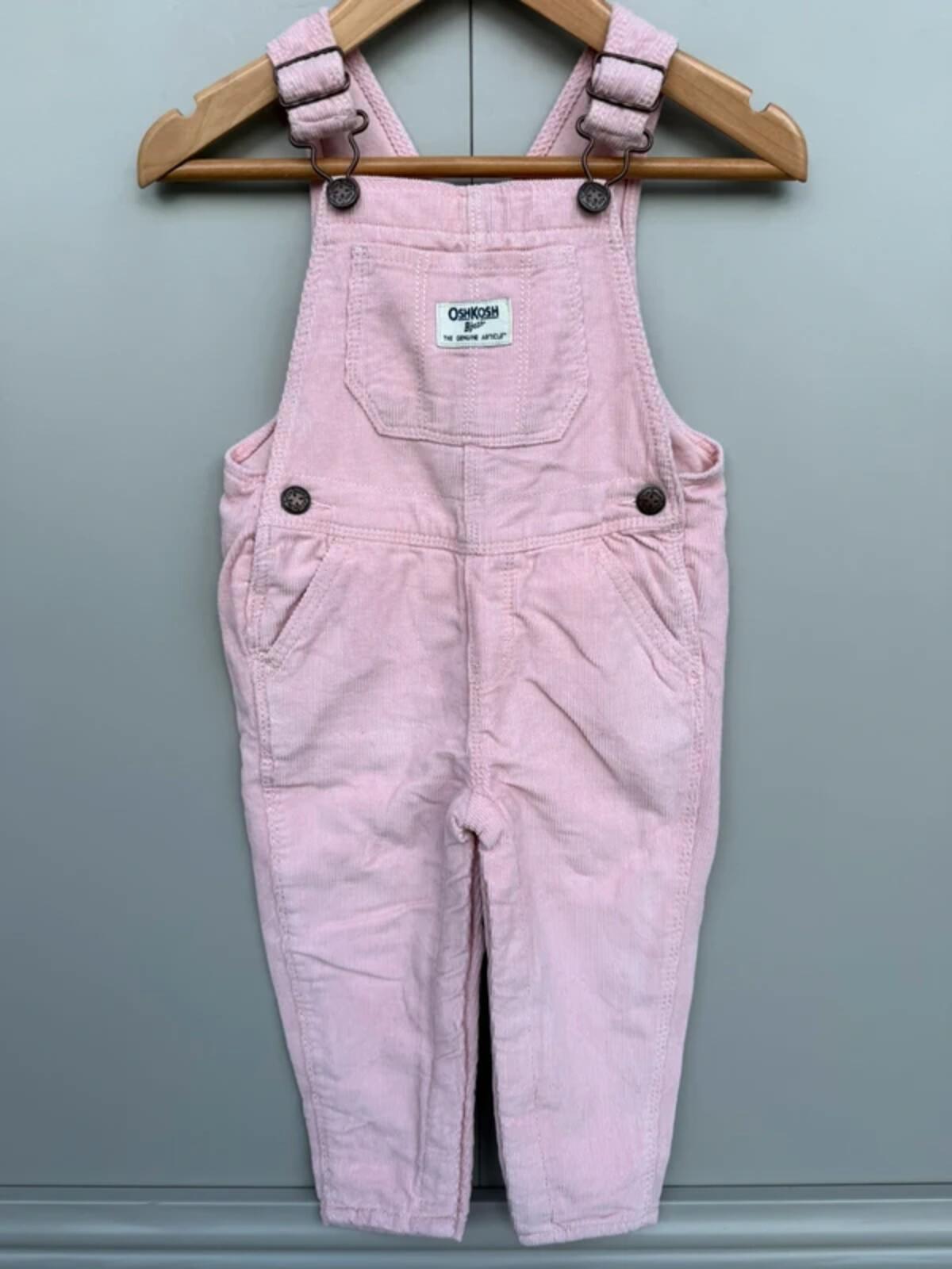 Oshkosh Fine Corduroy Dungarees Dusky Pink 18M