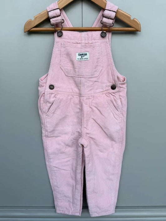 Oshkosh Fine Corduroy Dungarees Dusky Pink 18M