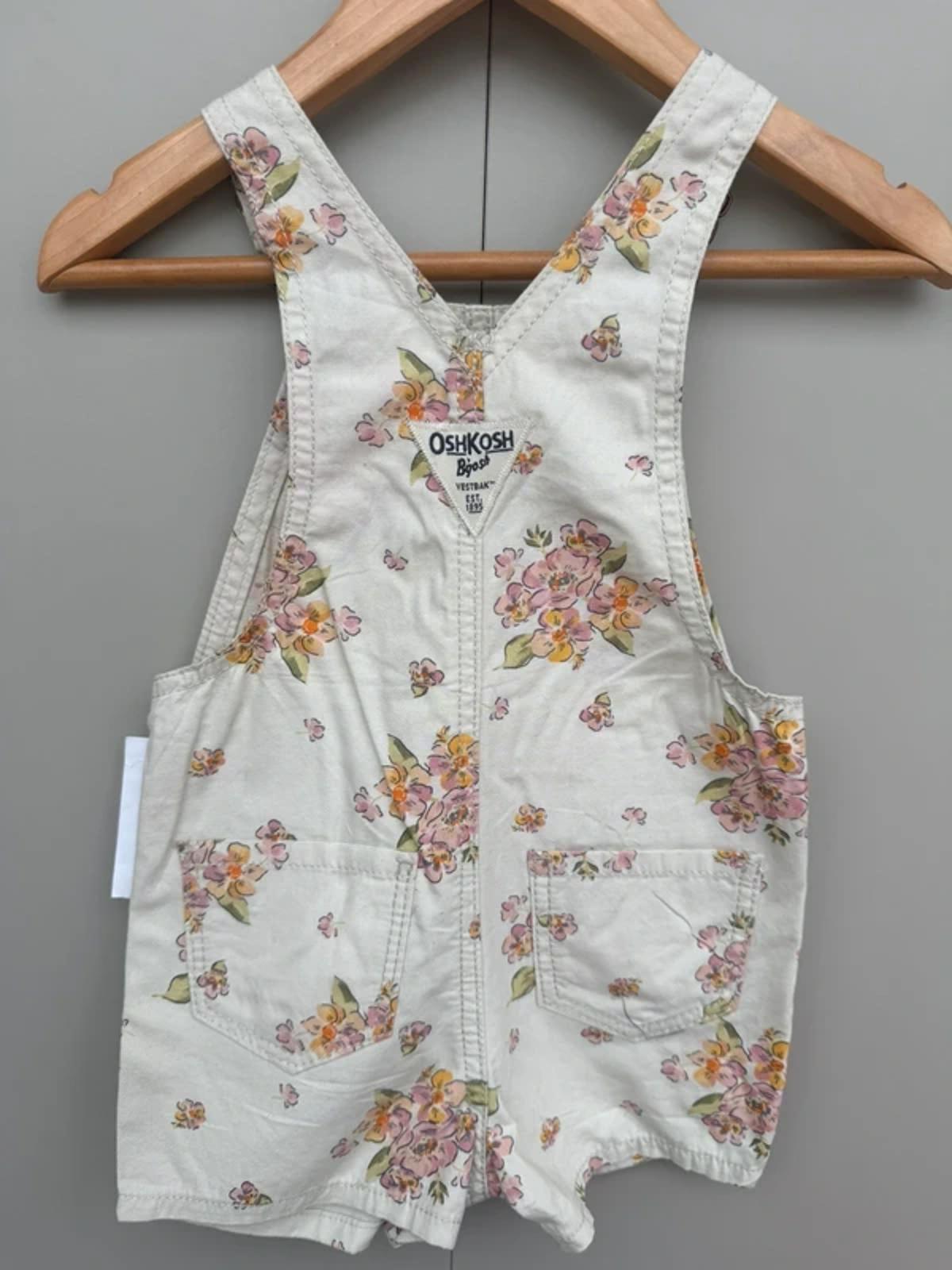 Oshkosh Dungarees Floral Shortalls 18M