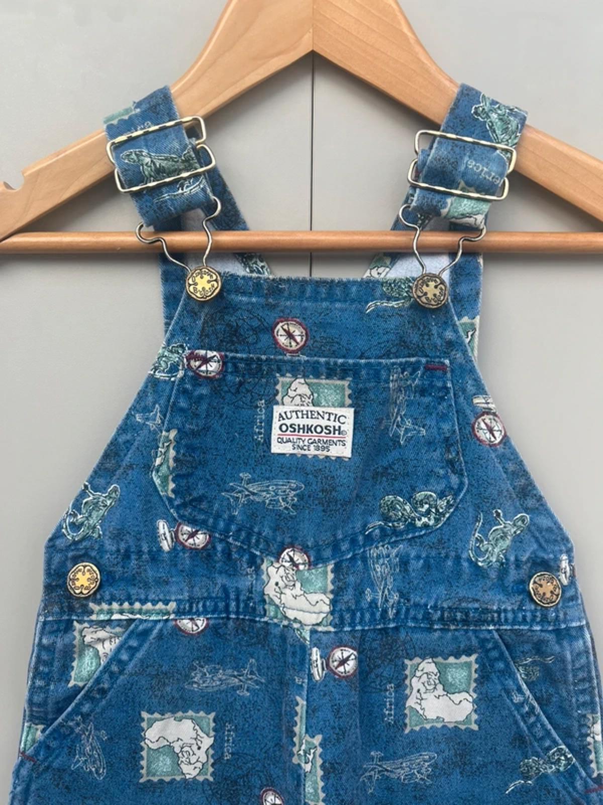 RARE Oshkosh Vintage Compass Dungarees 12M